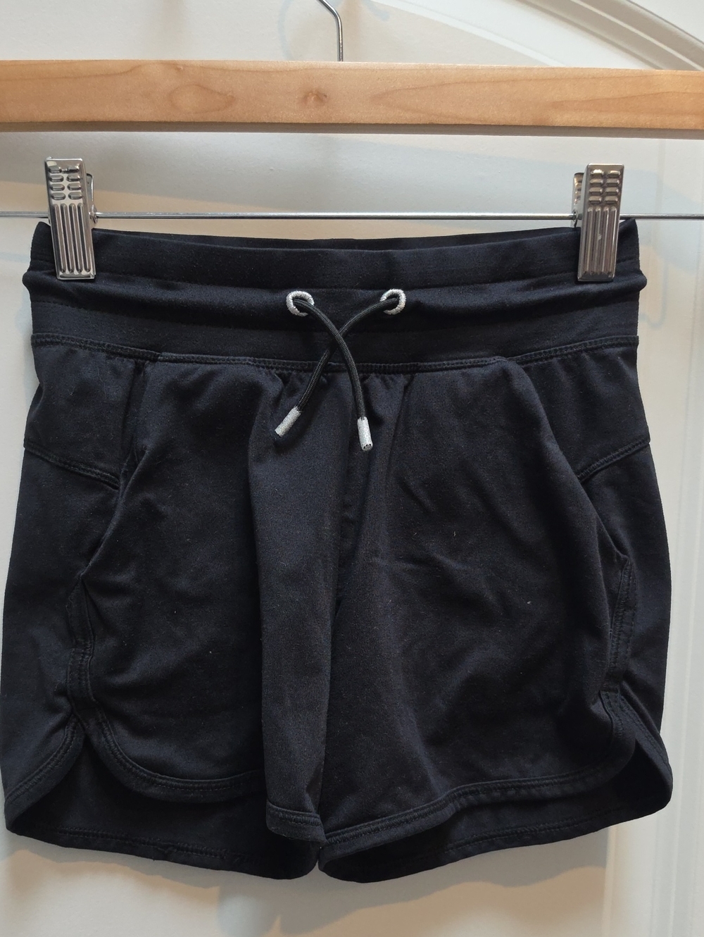 All in Motion Girls Active Light Woven High-Rise Running Shorts Black Small